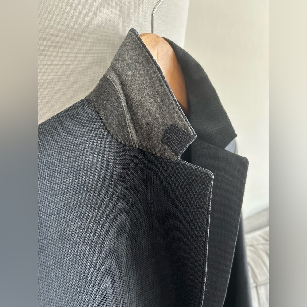 Banana Republic Marzotto Sport Jacket Blazer Wool Blue 36R Old Money Slim Fit - Picture 8 of 16